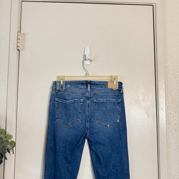 ☀️ PAIGE DENIM Jeans Spritz Distressed Size 27 Crop Ankle Length Medium Wash - Picture 6 of 11